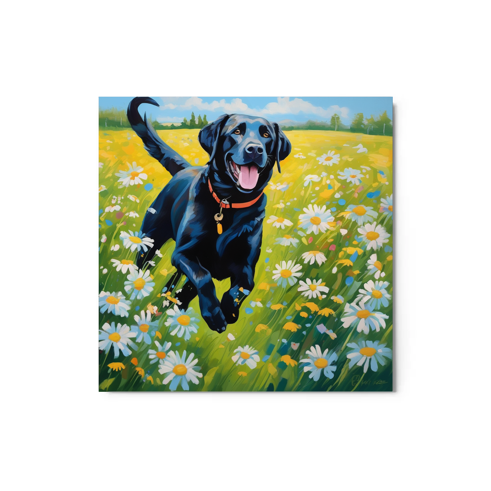 PugMug Custom Black Labrador Retriever Metal Print
