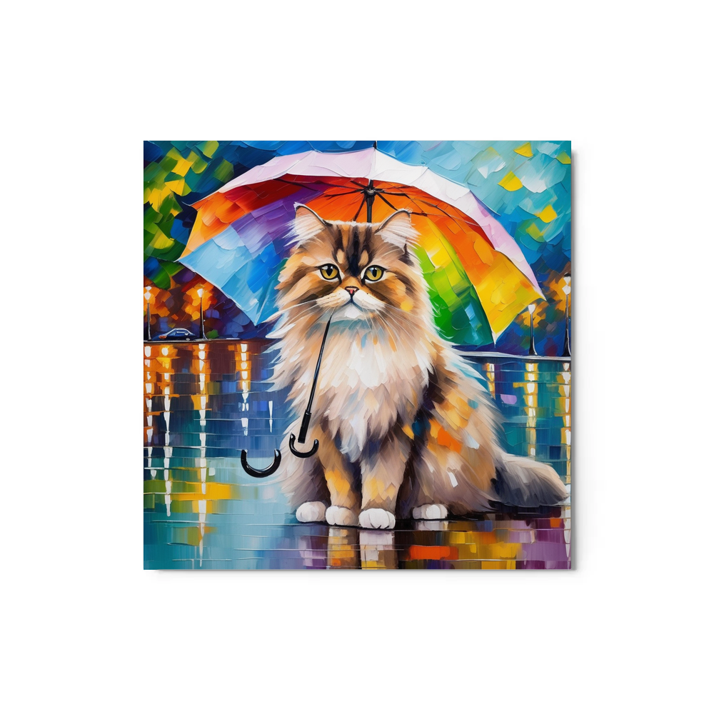 PugMug Custom Tabby Persian Cat Metal Print