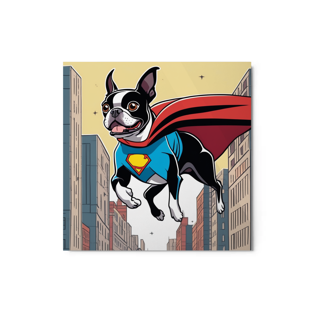 PugMug Custom Boston Terrier Metal Print