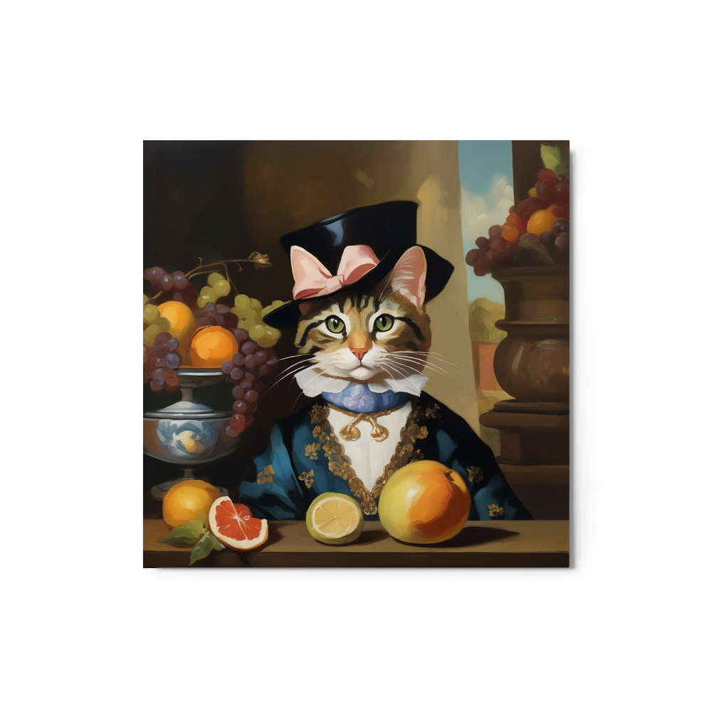 PugMug Custom Tabby Companion Cat Metal Print