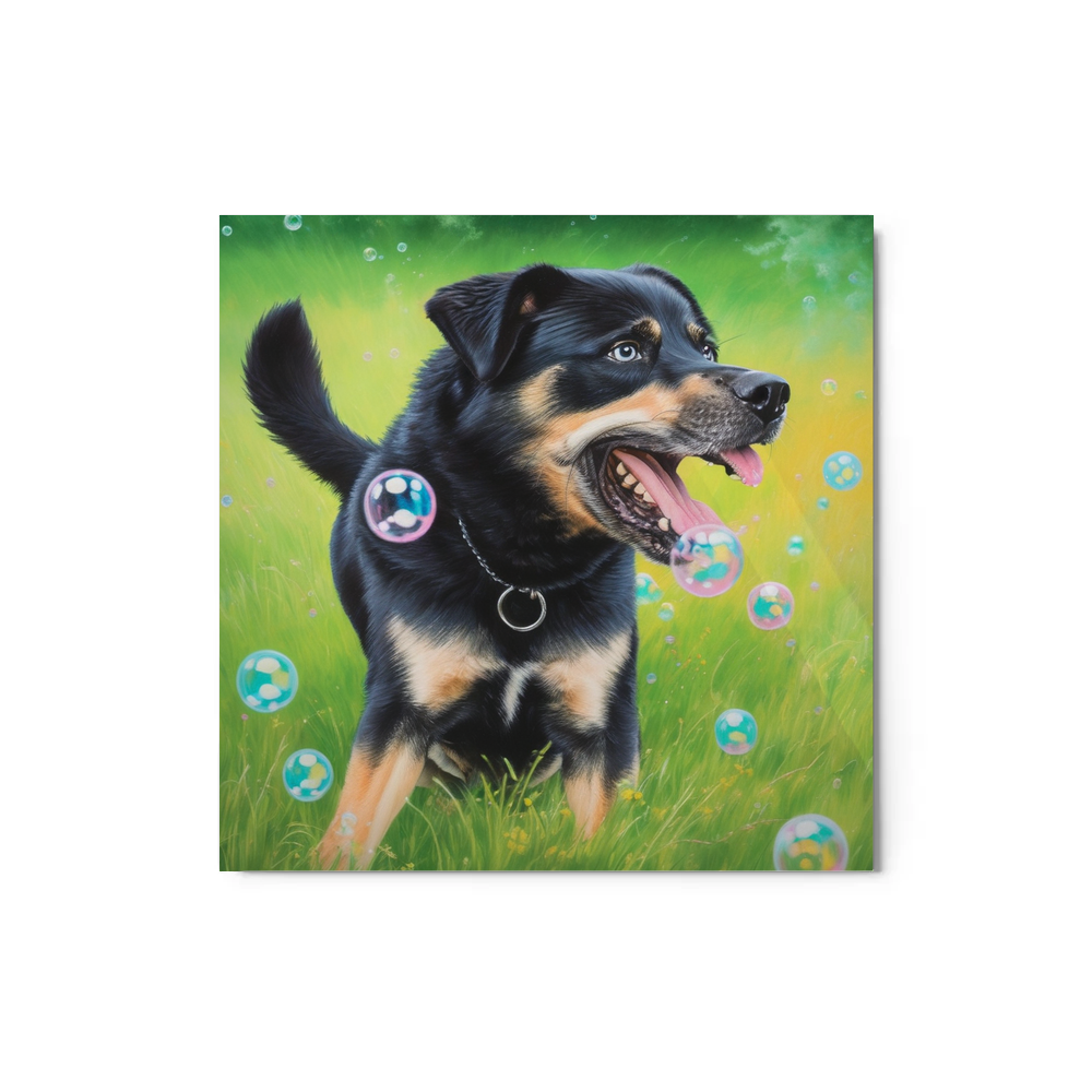 PugMug Custom Blue Metal Print