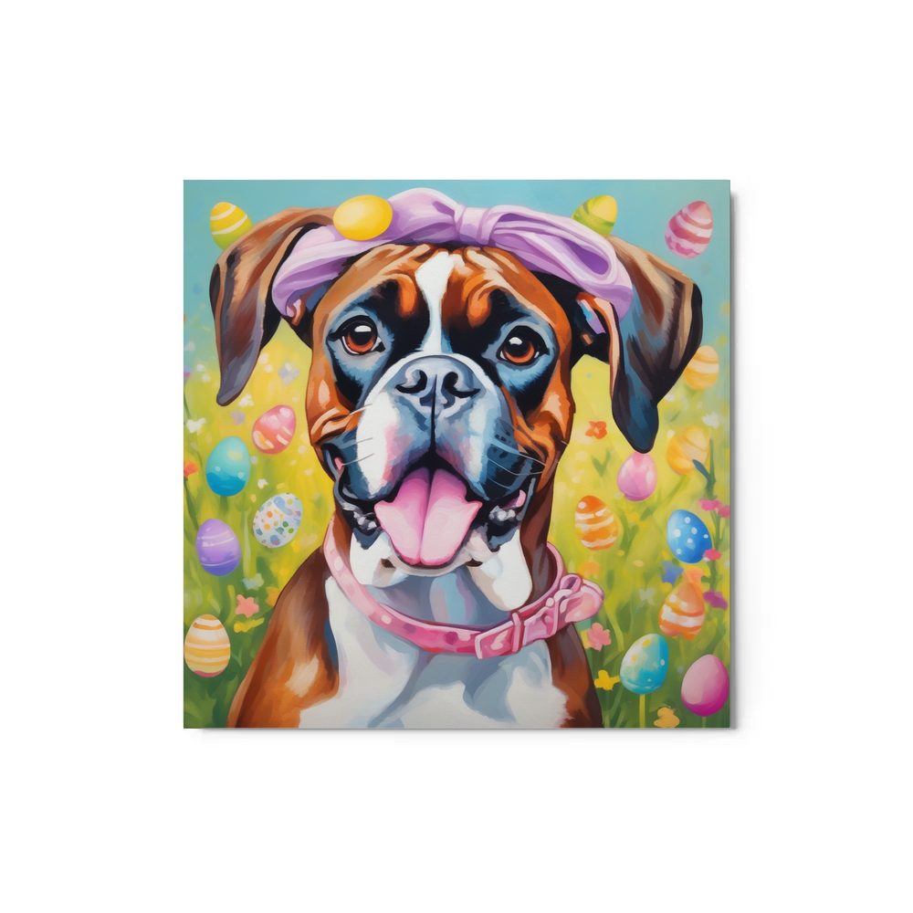 PugMug Custom Boxer Dog Metal Print