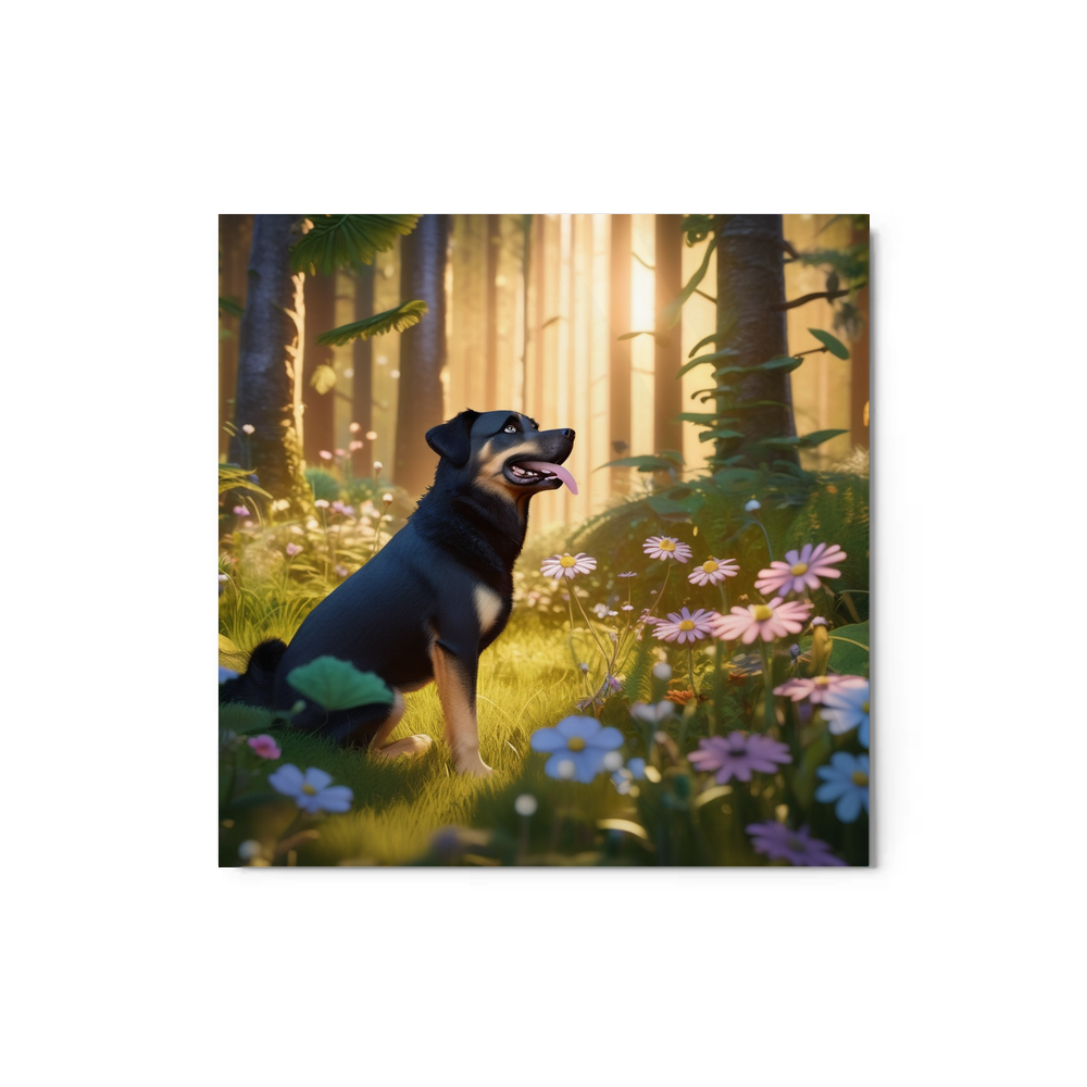 PugMug Custom Blue Metal Print