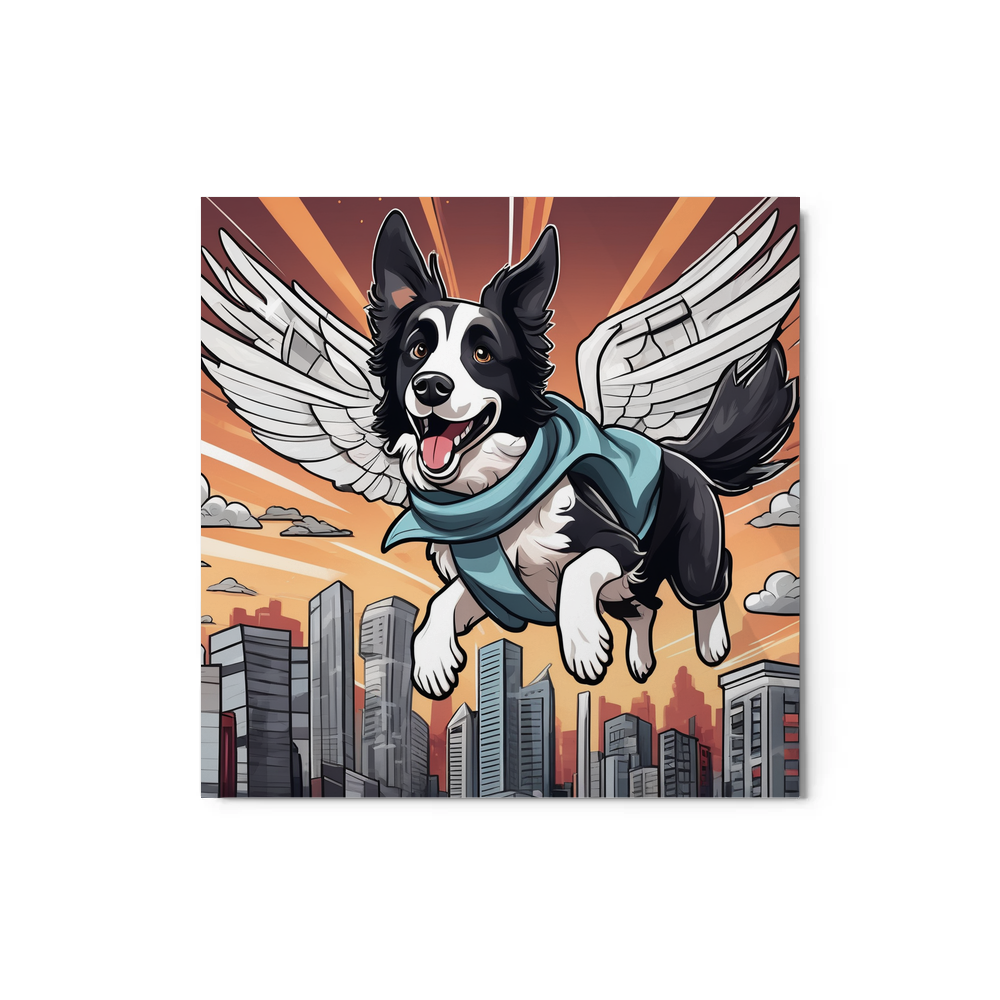 PugMug Custom Border Collie Metal Print