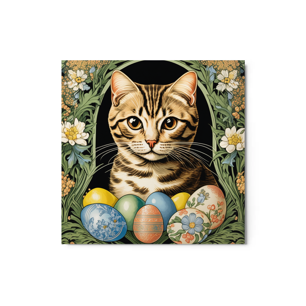 PugMug Custom Tabby Scottish Fold Cat Metal Print