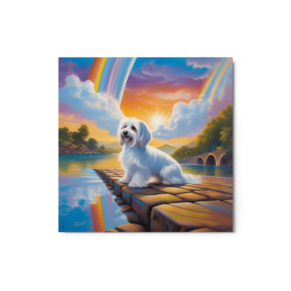 PugMug Custom White Havanese Dog Metal Print