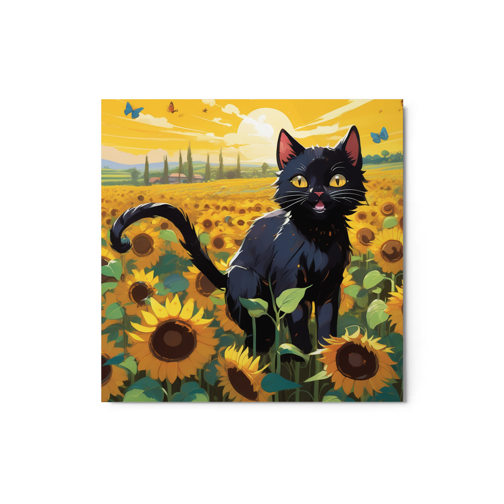 PugMug Custom Black Exotic Cat Metal Print