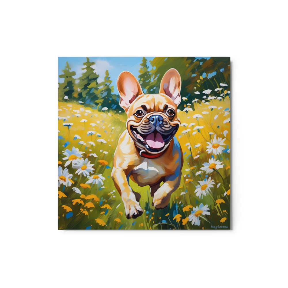 PugMug Custom Tan French Bulldog Metal Print