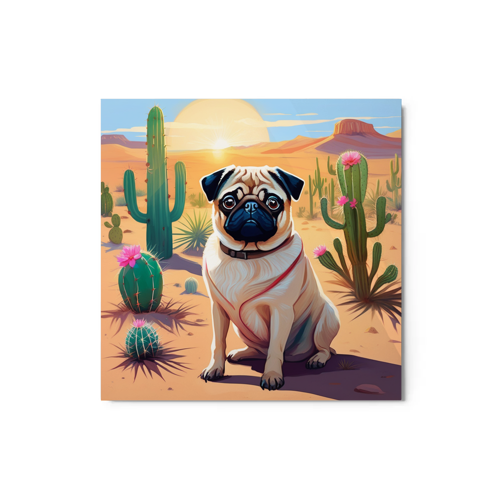 PugMug Custom Pet Metal Print