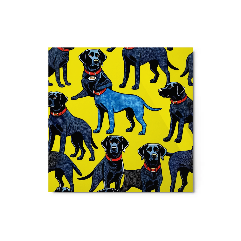 PugMug Custom Black Labrador Retriever Metal Print