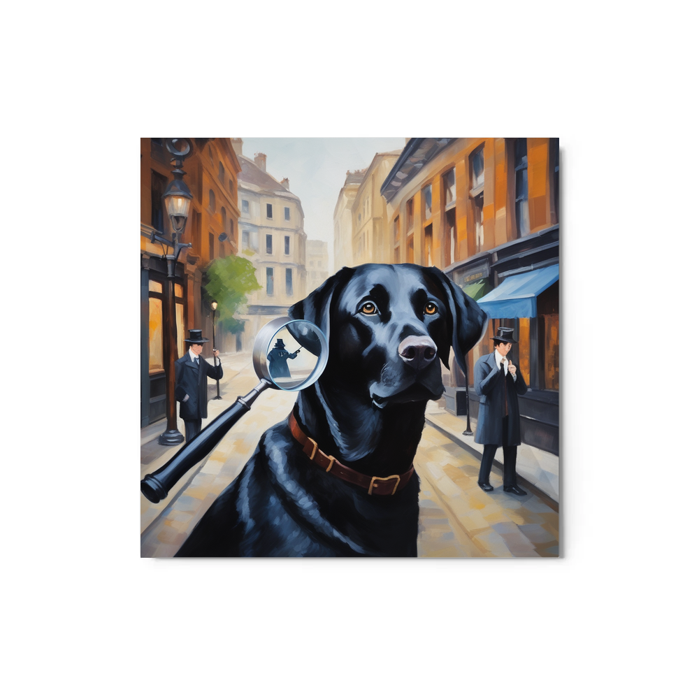 PugMug Custom Black Labrador Retriever Metal Print