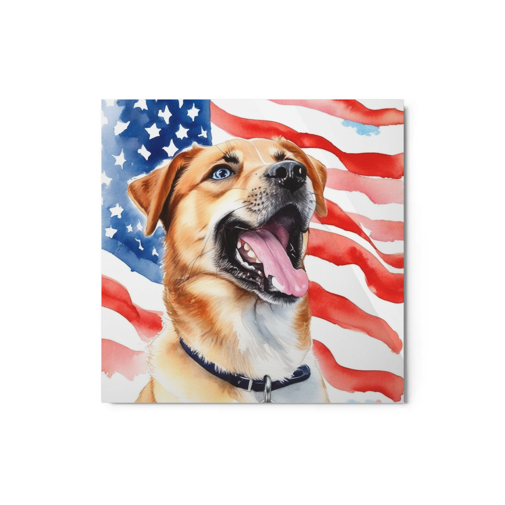 PugMug Custom Blue Metal Print