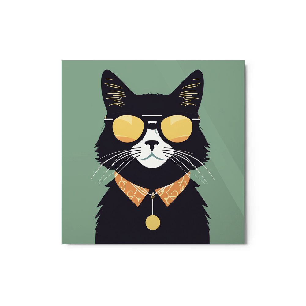 PugMug Custom Black Ragdoll Cat Metal Print