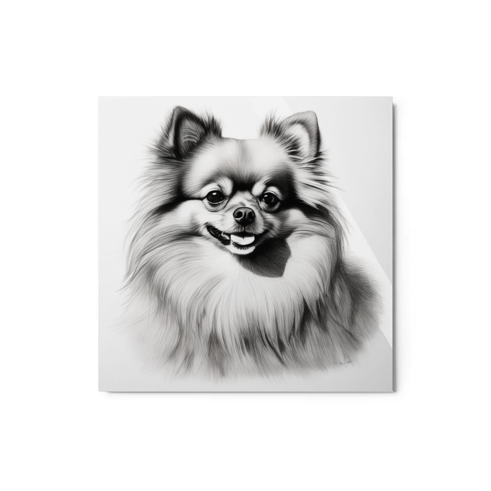 PugMug Custom Tan Pomeranian Metal Print