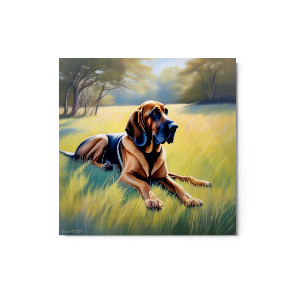 PugMug Custom Bloodhound Metal Print