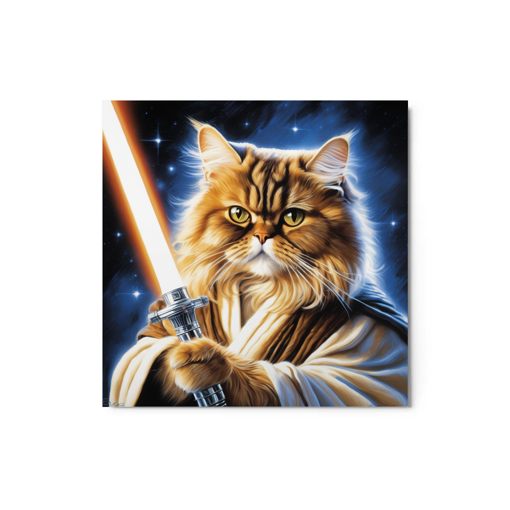 PugMug Custom Tabby Persian Cat Metal Print