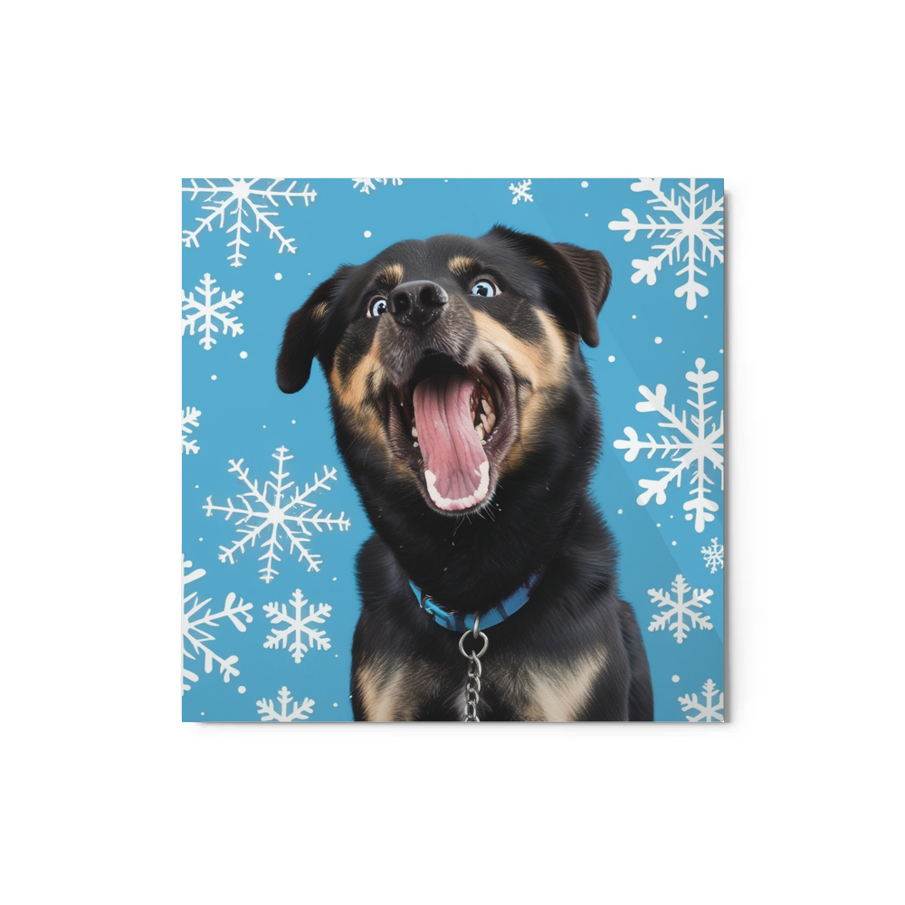 PugMug Custom Blue Metal Print