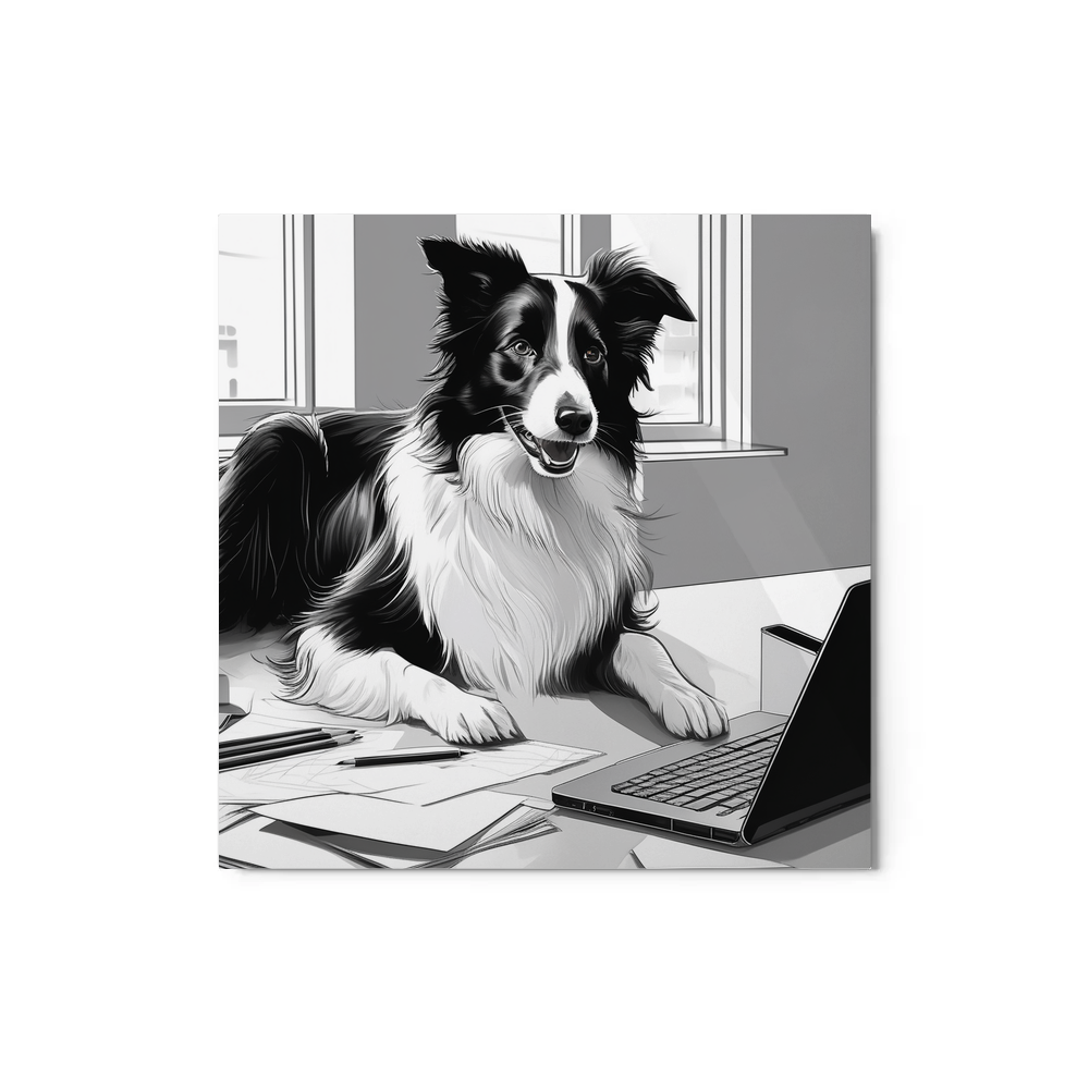 PugMug Custom Border Collie Metal Print