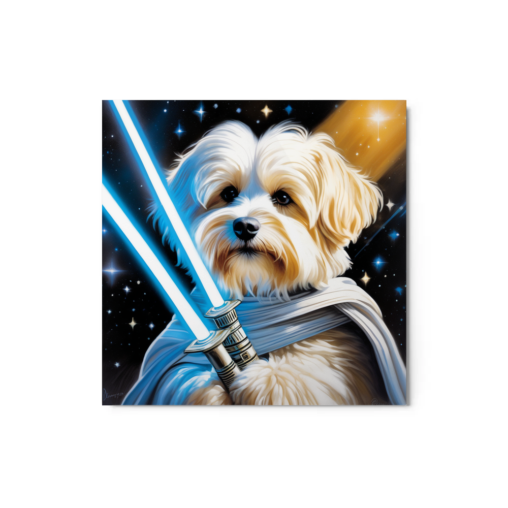 PugMug Custom White Havanese Dog Metal Print