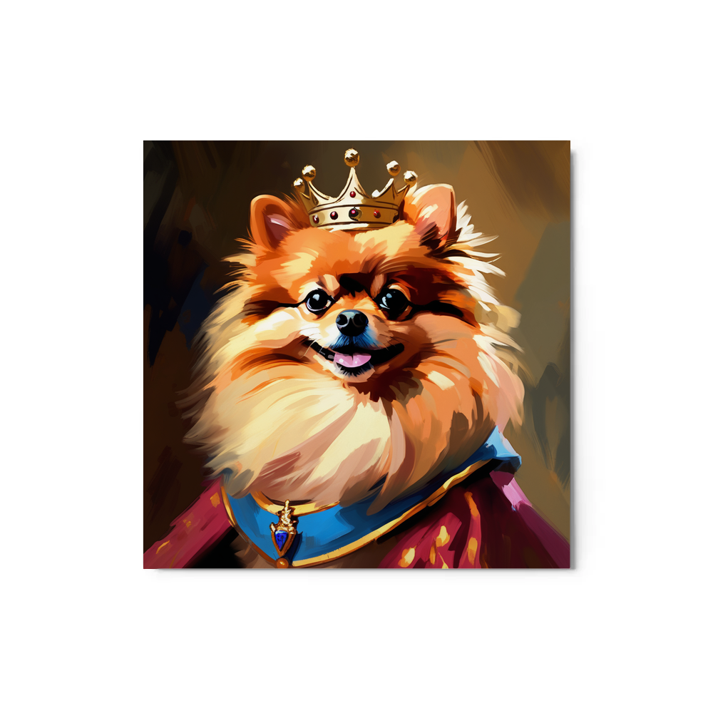 PugMug Custom Tan Pomeranian Metal Print