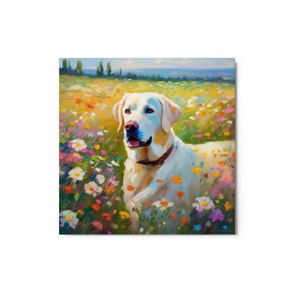 PugMug Custom White Labrador Retriever Metal Print