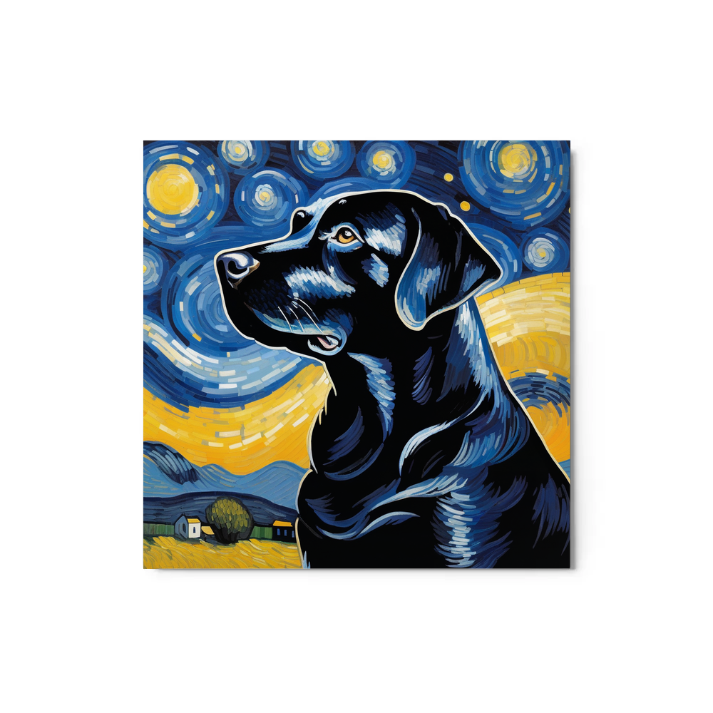 PugMug Custom Black Labrador Retriever Metal Print