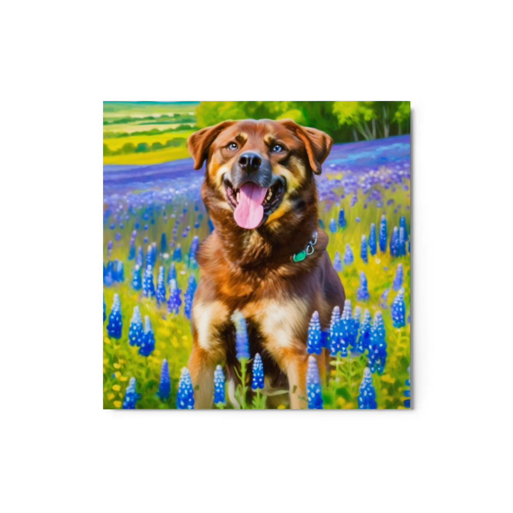 PugMug Custom Blue Metal Print