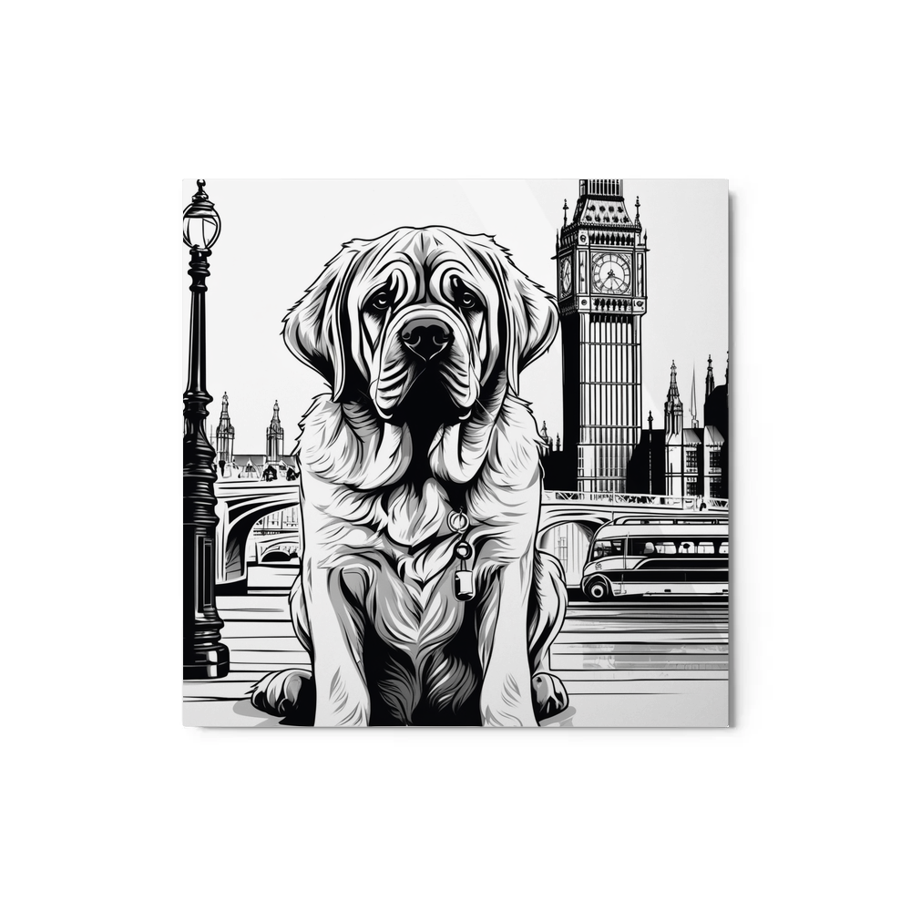 PugMug Custom Mastiff Metal Print