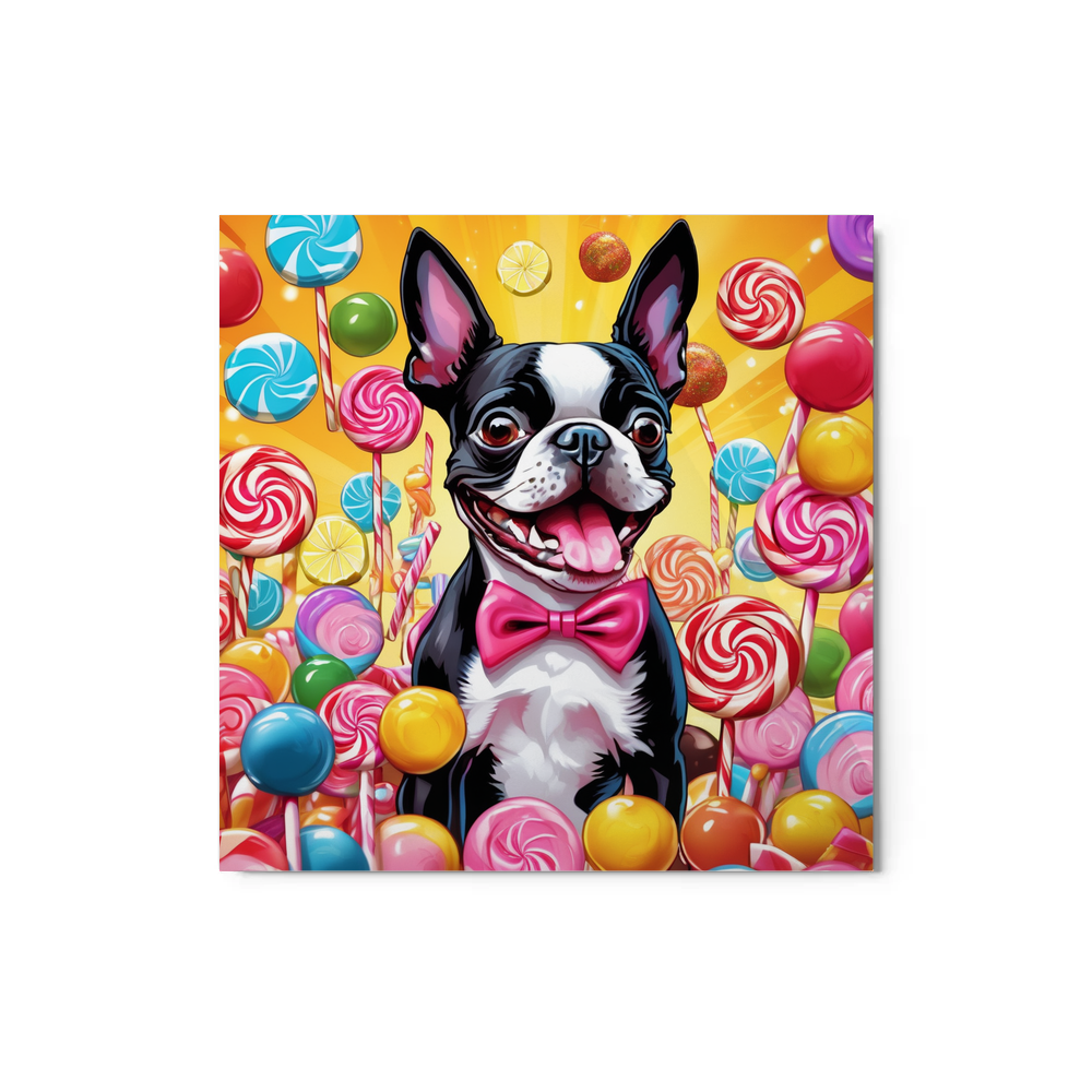 PugMug Custom Boston Terrier Metal Print