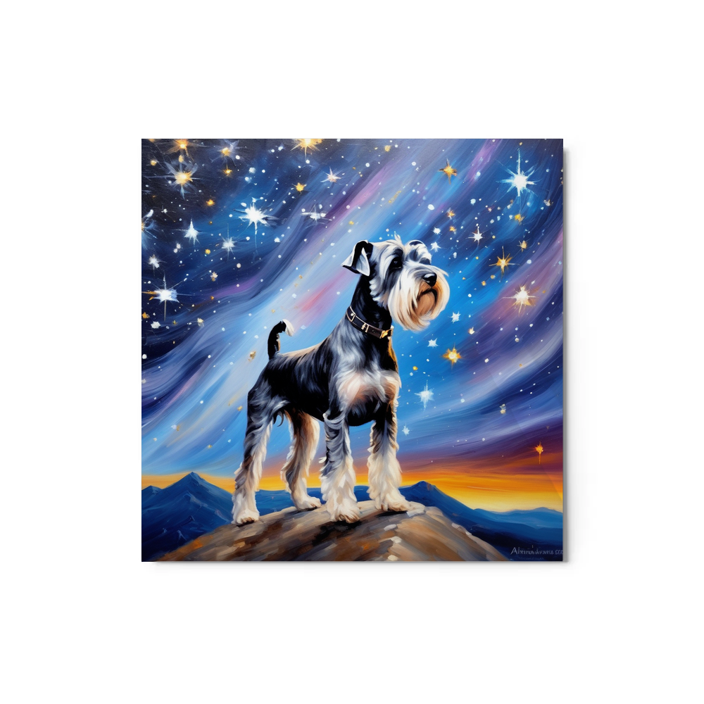 PugMug Custom Miniature Schnauzer Metal Print