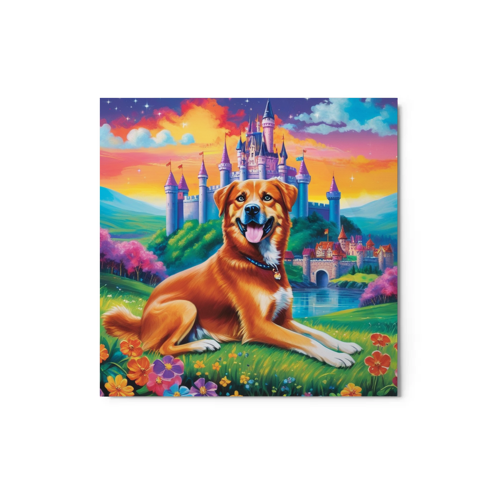 PugMug Custom Blue Metal Print