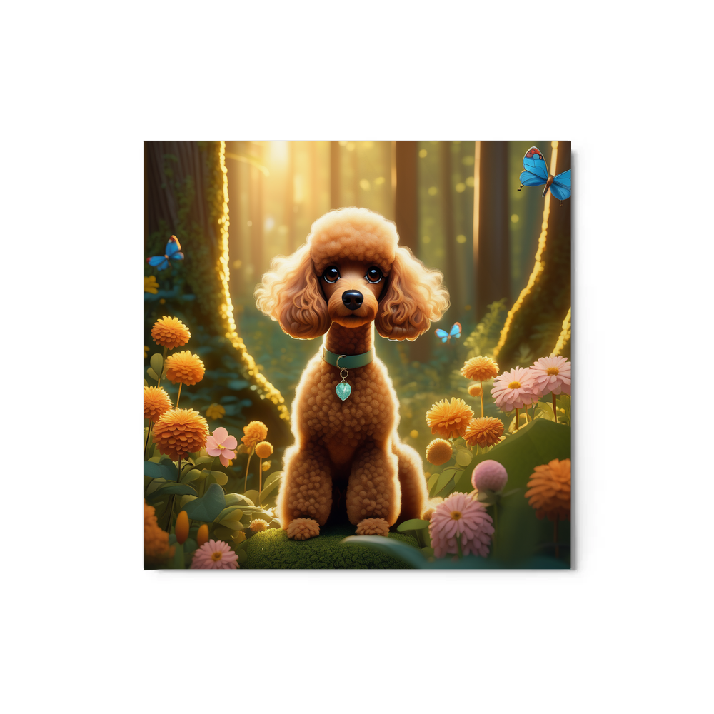 PugMug Custom Tan Poodle Metal Print