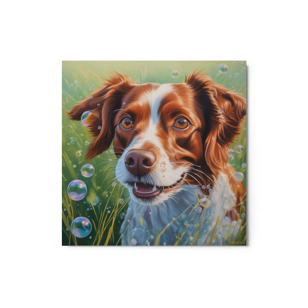 PugMug Custom Brittany Dog Metal Print