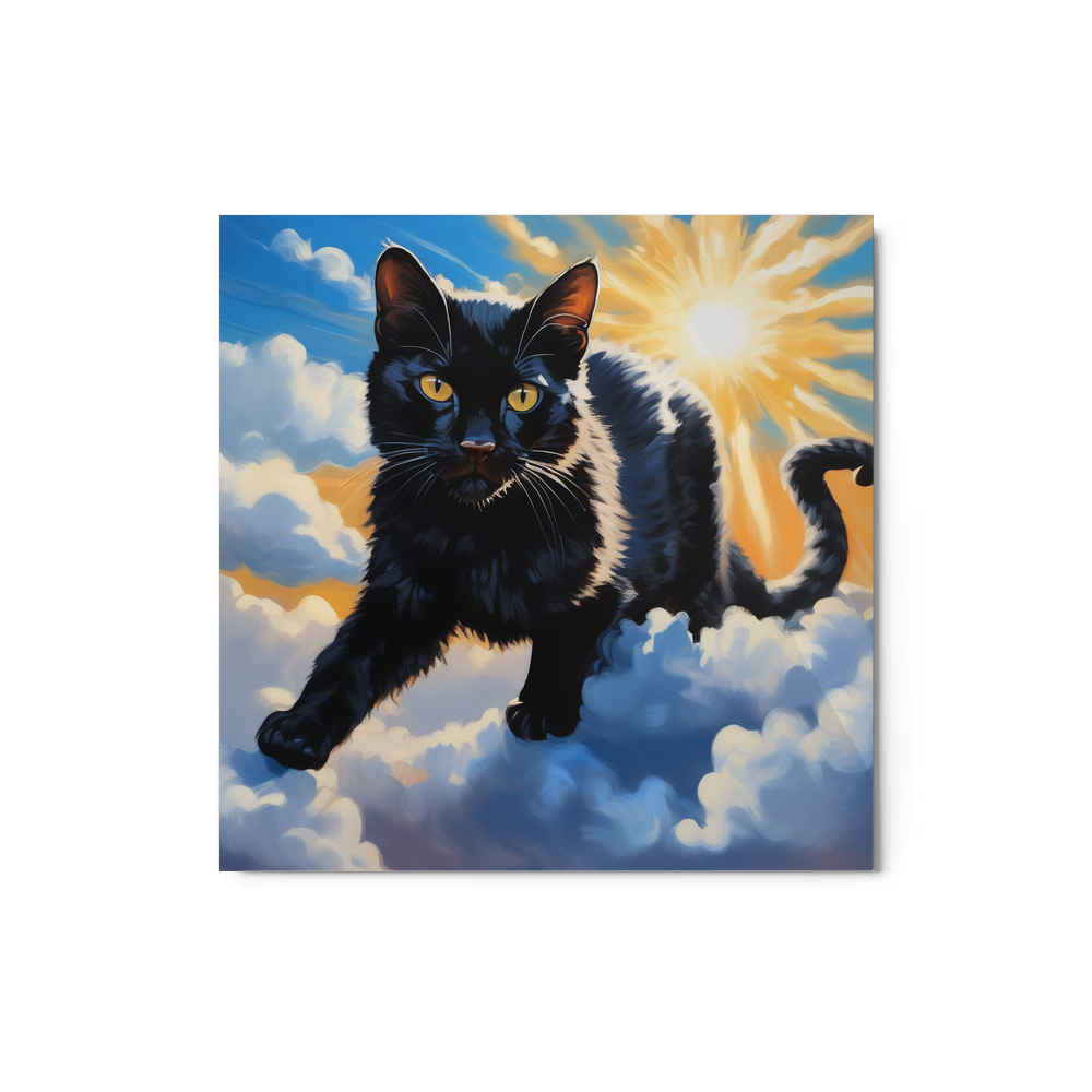 PugMug Custom Black Exotic Cat Metal Print
