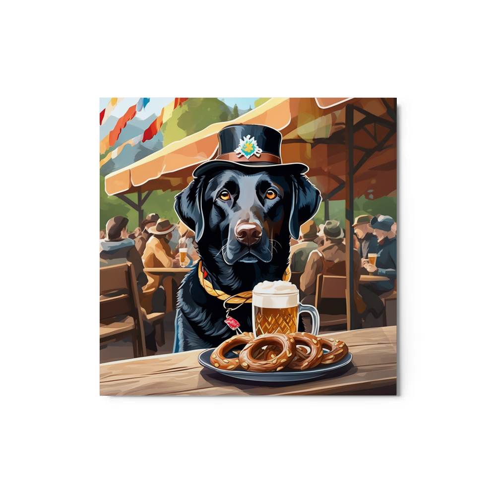 PugMug Custom Black Labrador Retriever Metal Print