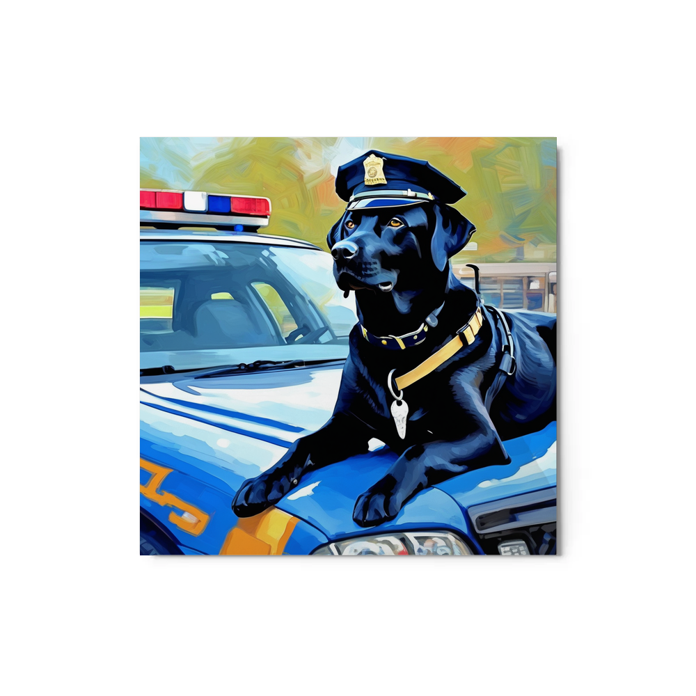 PugMug Custom Black Labrador Retriever Metal Print