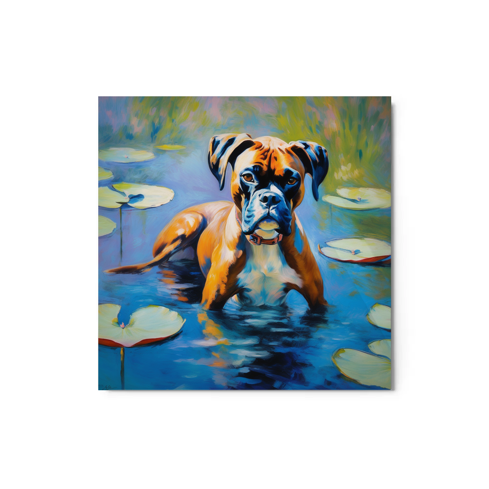 PugMug Custom Boxer Dog Metal Print