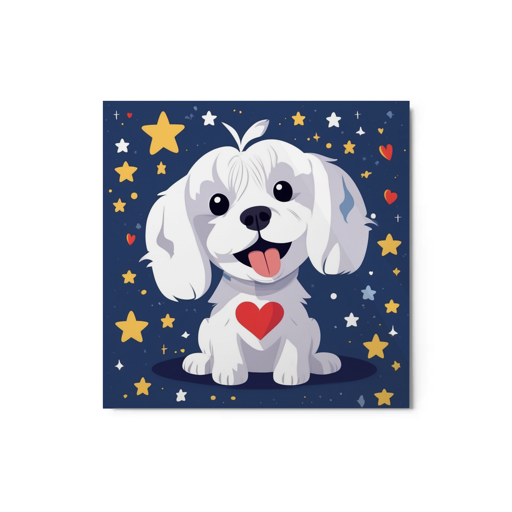 PugMug Custom Maltese Dog Metal Print