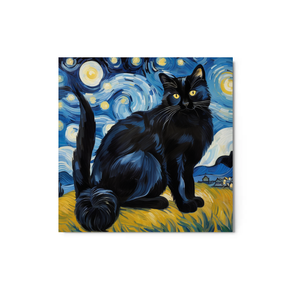 PugMug Custom Black Ragdoll Cat Metal Print