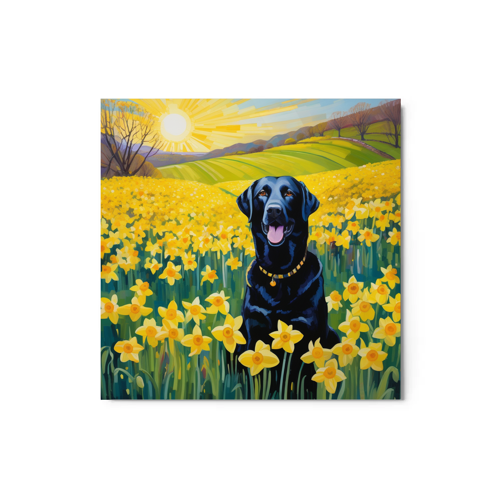 PugMug Custom Black Labrador Retriever Metal Print