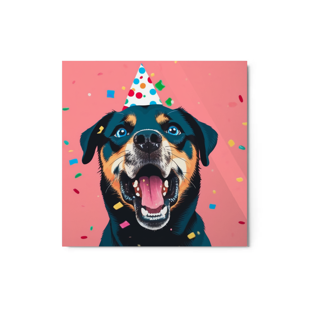 PugMug Custom Blue Metal Print