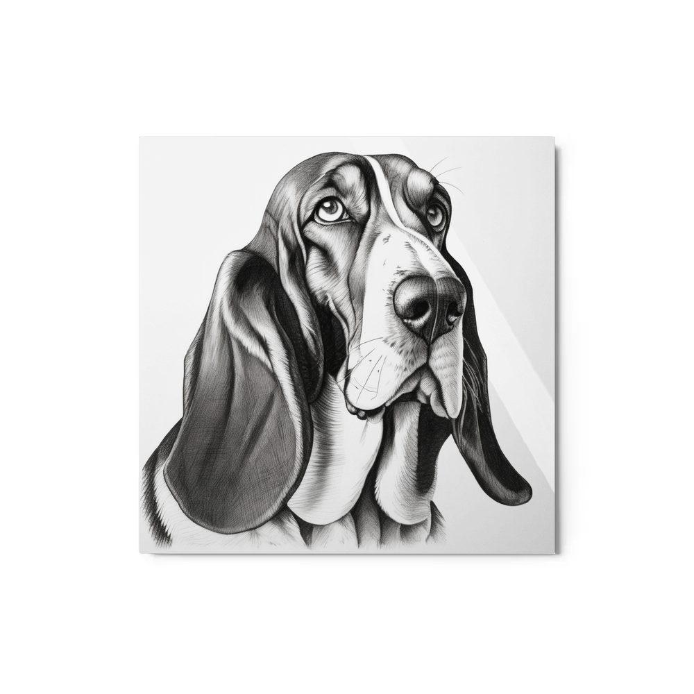 PugMug Custom Basset Hound Metal Print
