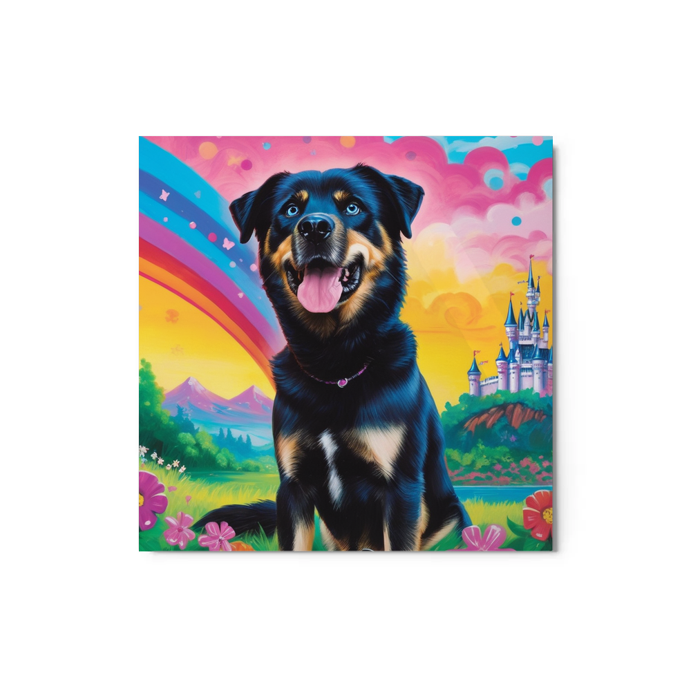 PugMug Custom Blue Metal Print