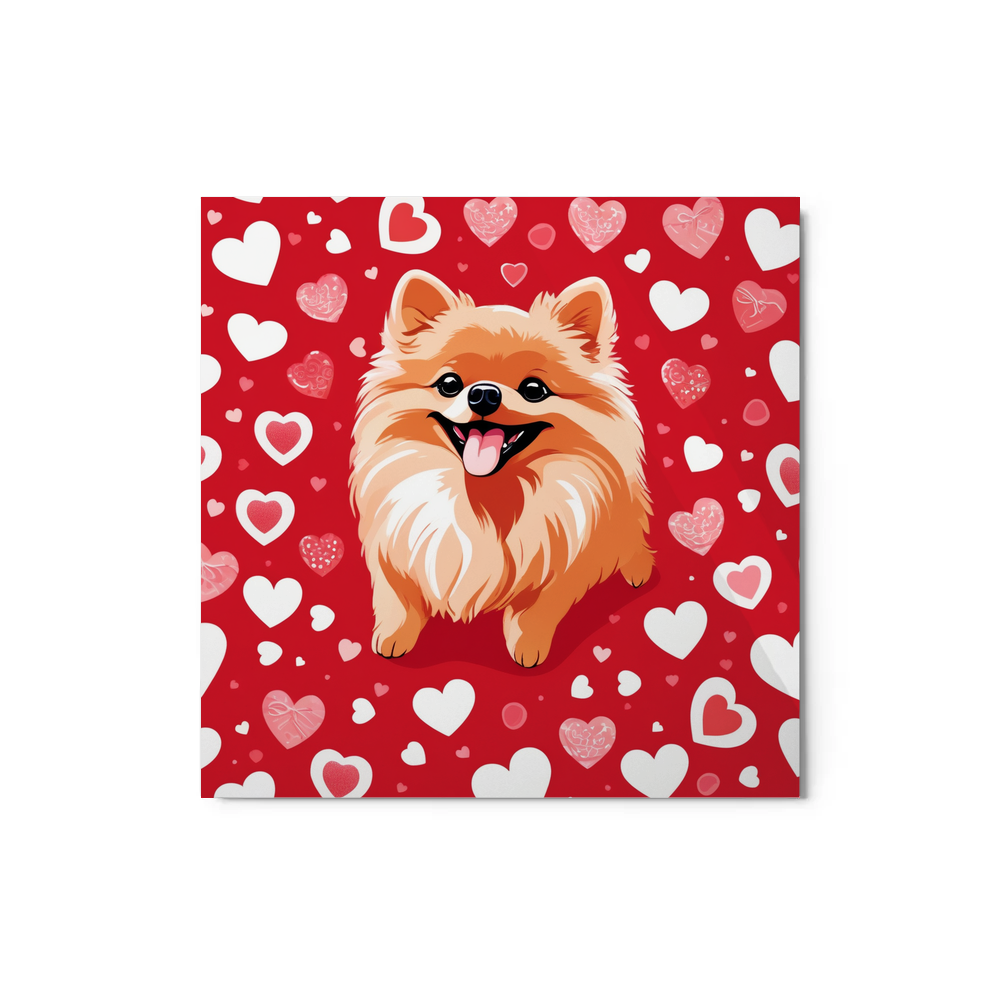 PugMug Custom Tan Pomeranian Metal Print