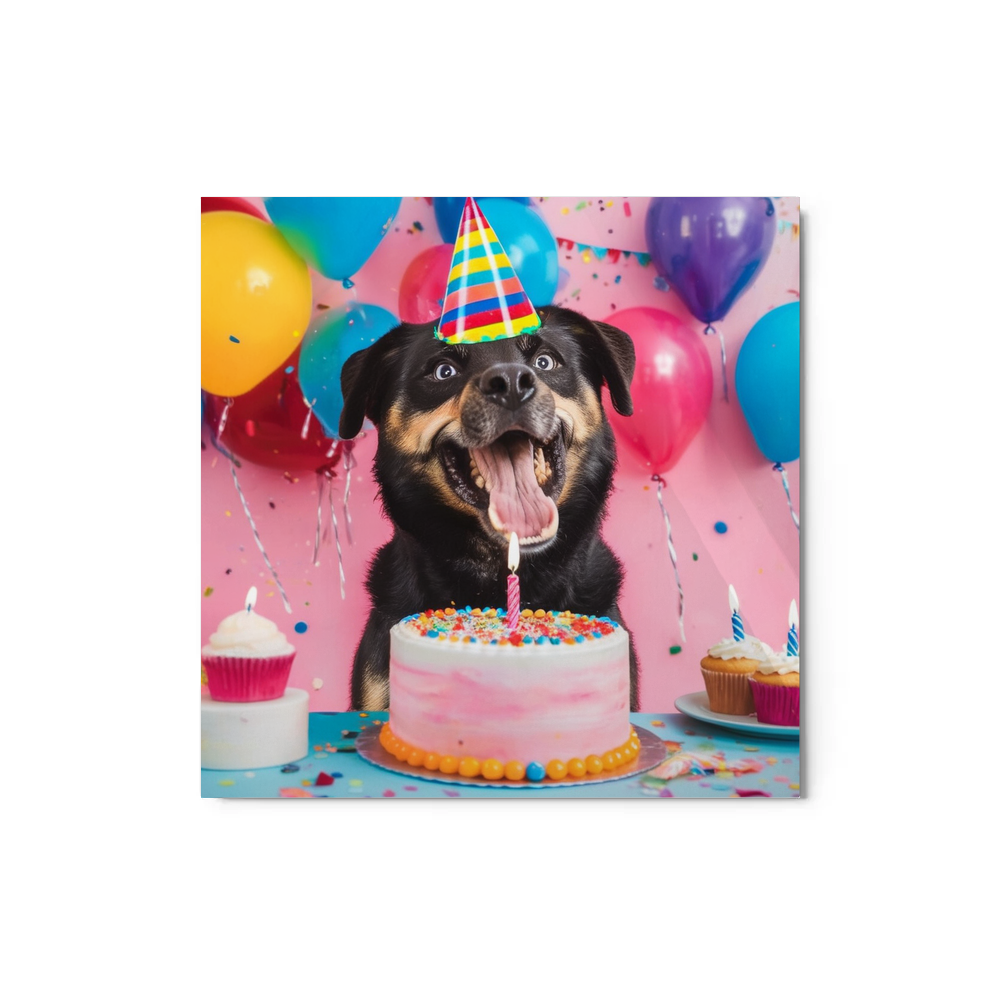 PugMug Custom Blue Metal Print