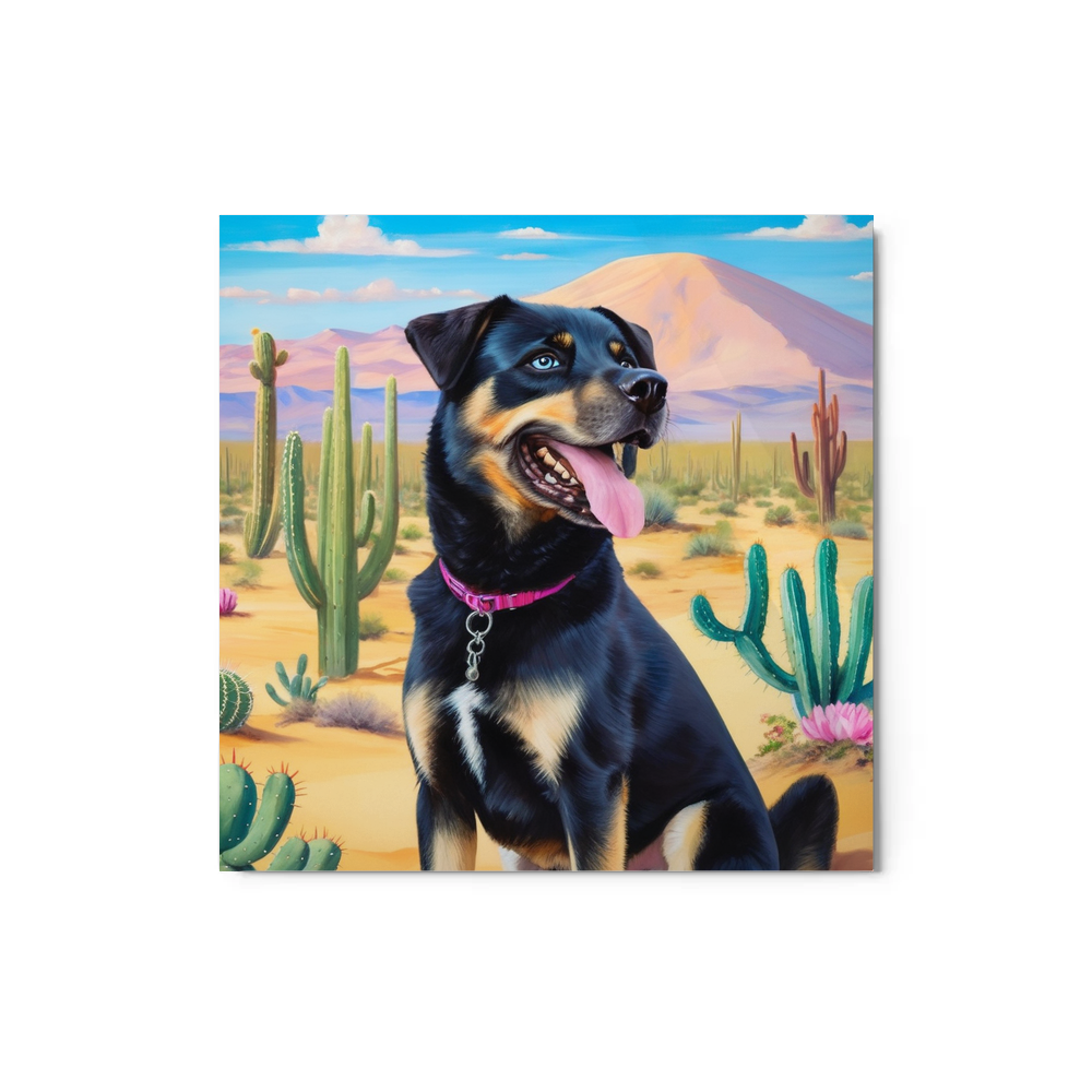 PugMug Custom Blue Metal Print