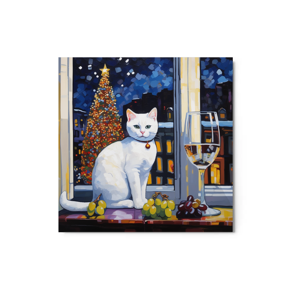 PugMug Custom White Exotic Cat Metal Print