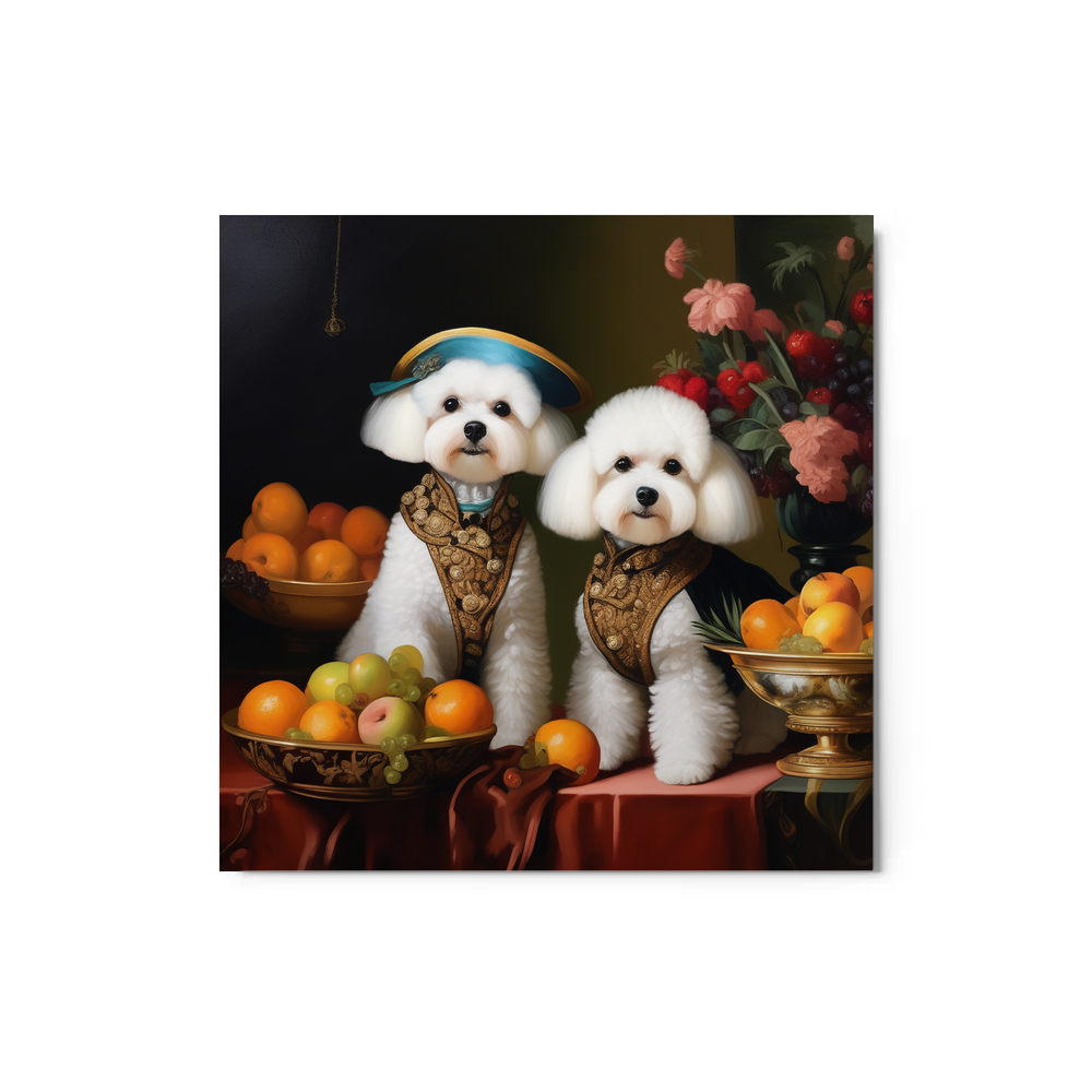 PugMug Custom Bichons Frise Metal Print