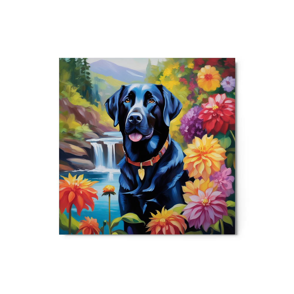PugMug Custom Black Labrador Retriever Metal Print