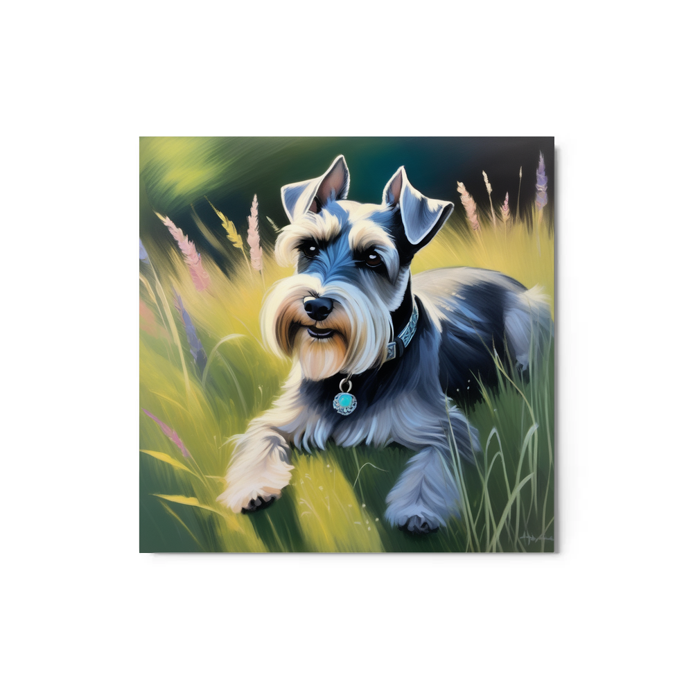 PugMug Custom Miniature Schnauzer Metal Print